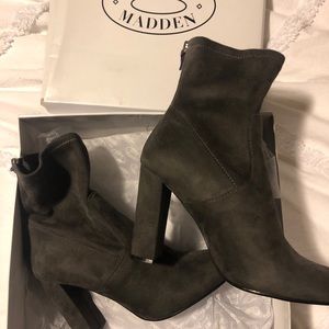 Steve Madden Gray Sock Booties
